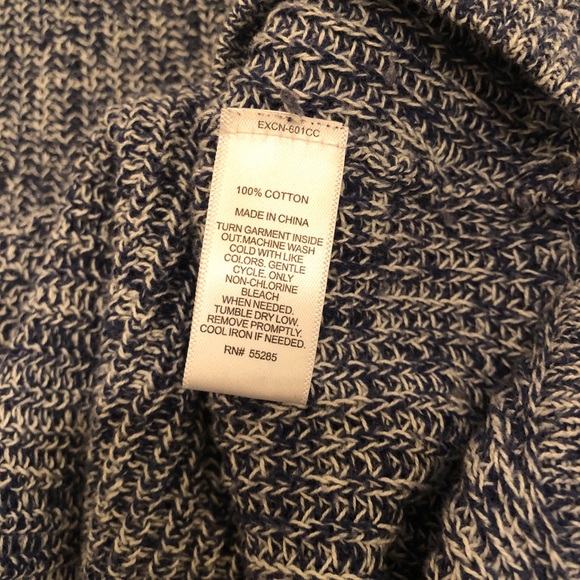 Express Blue V-Neck Oversized Sweater - Picture 5 of 5